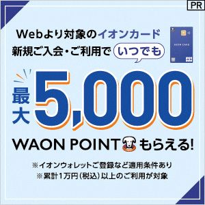 イオンカード（WAON一体型） 発行 【還元額アップ中！！】